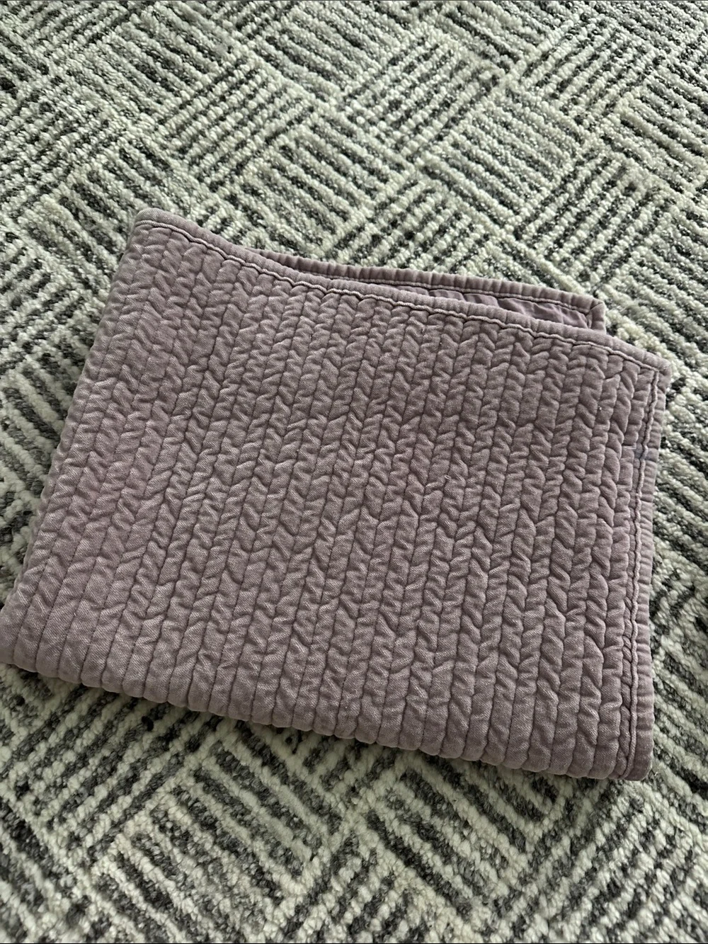 Pottery Barn - Lavender Standard Channel Sham - Plush Quilted Bedding